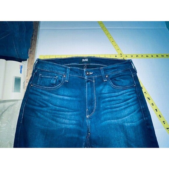 Men's PAIGE Federal Denim Jeans Blue Straight Leg Stretch Size 32 Fits 33x31 - Picture 5 of 16